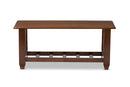 Risha Style Cherry Finished Brown Wood Living Room Occasional Coffee Table Baxton