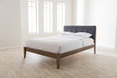 Darcie Gray Fabric Upholstered King Size Platform Bed Baxton