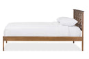 Vinicio Tree Branch Inspired Walnut Wood King Size Platform Bed Baxton