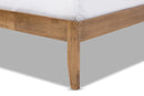 Vinicio Tree Branch Inspired Walnut Wood King Size Platform Bed Baxton