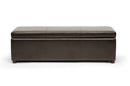 Cascadia Dark Brown Modern Ottoman Baxton
