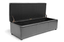 Cascadia Black Brown Modern Ottoman Baxton