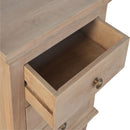 3 Drawer Mango Wood Nightstand Table
