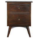 Walnut 2 Drawer Nordic Nightstand