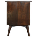 Walnut 2 Drawer Nordic Nightstand