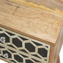 Bone Inlay Nightstand with 2 Drawers