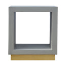 Cement Cube Nightstand Table