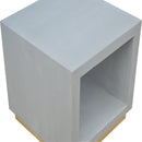 Cement Cube Nightstand Table