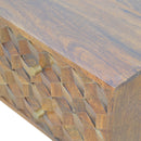 Chestnut Cube Carve Media Unit