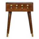 Chestnut Brass Cut out Nightstand