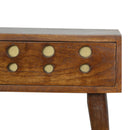 Chestnut Brass Cut out Nightstand