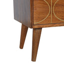 Chestnut Inlay Abstract Nightstand