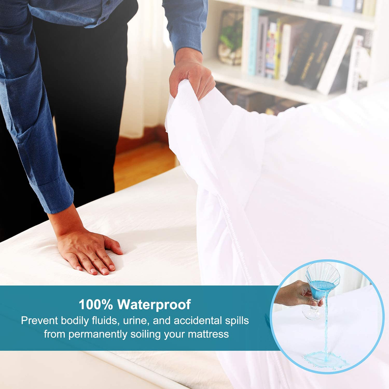 Premium Hypoallergenic Soft Cotton Terry Fabric Waterproof & Breathable Mattress Protector iHome Studio