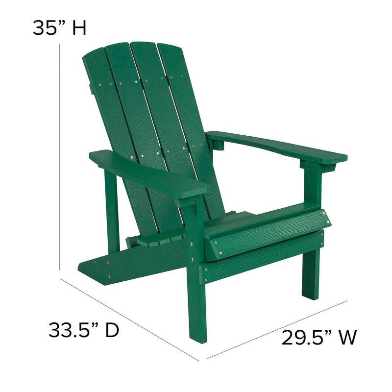 5 Piece Poly Resin Wood Adirondack Chair Set w/Fire Pit iHome Studio
