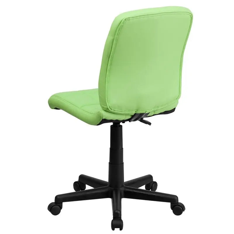 Aberdeen Mid-Back Green Quilted Vinyl Swivel Home/Office Task Chair iHome Studio