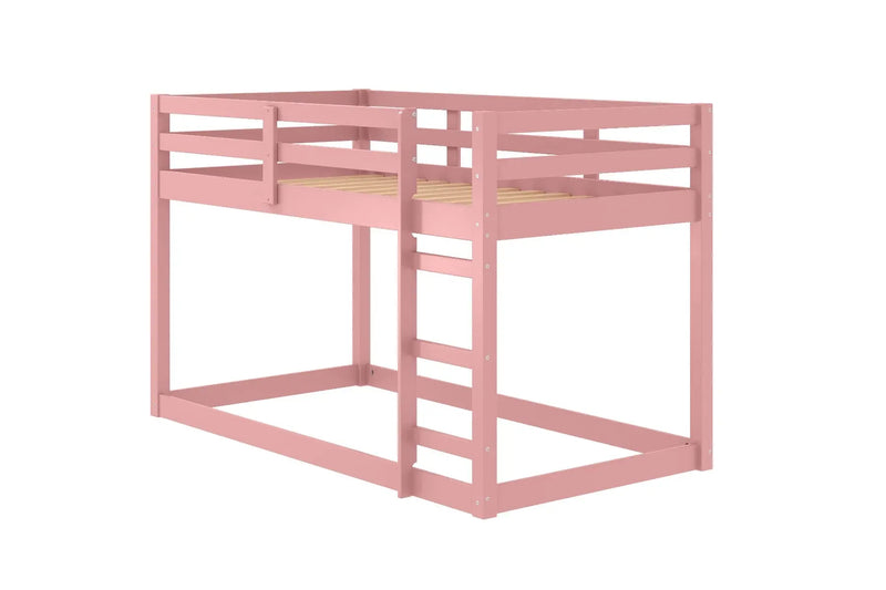 Amirah Twin/Twin Loft Bed, Pink Finish iHome Studio