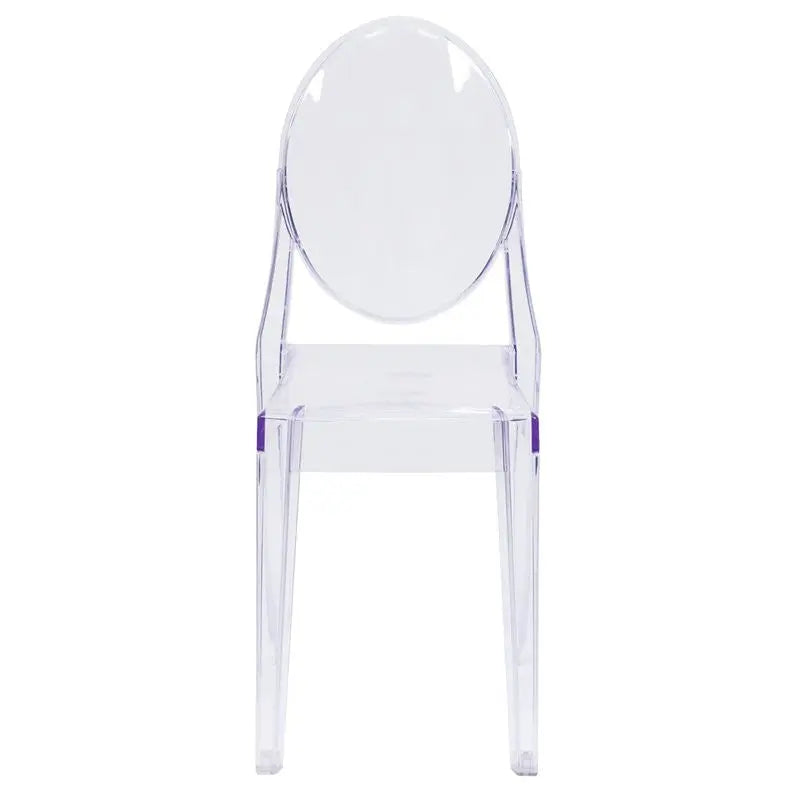 Asbury Ghost Classic Style Accent Chair in Transparent Crystal Polycarbonate iHome Studio