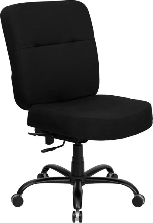 Boswell Big & Tall Black Fabric Executive Swivel Chair iHome Studio