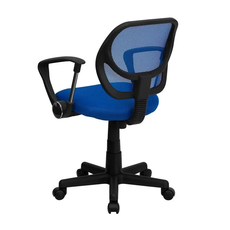 Boswell Low-Back Blue Mesh Swivel Home/Office Task Chair w/Arms iHome Studio