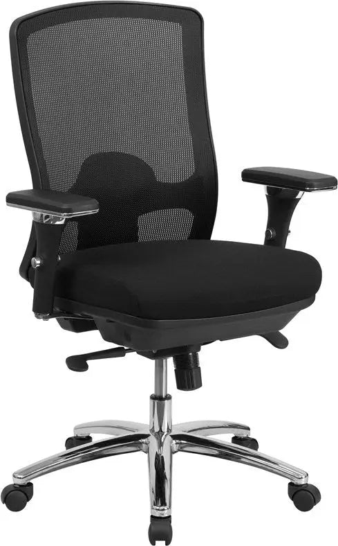 Brittany Black Mesh Swivel Chair w/Synchro-Tilt & Dual Paddle Control iHome Studio