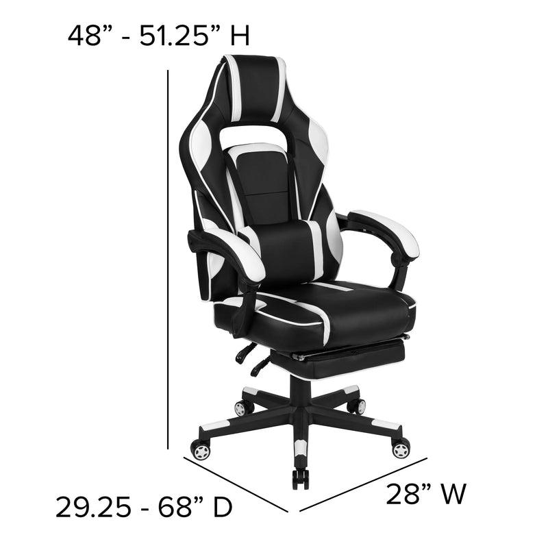Hamlet Laminate Top Desk w/Footrest & Lumbar Support Chair Set iHome Studio