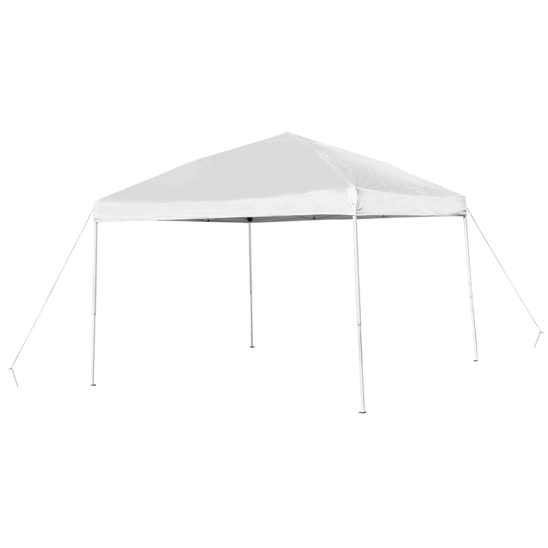 Allyson 10'x10' White Outdoor Pop Up Event Slanted Leg Canopy Tent w/Carry Bag iHome Studio