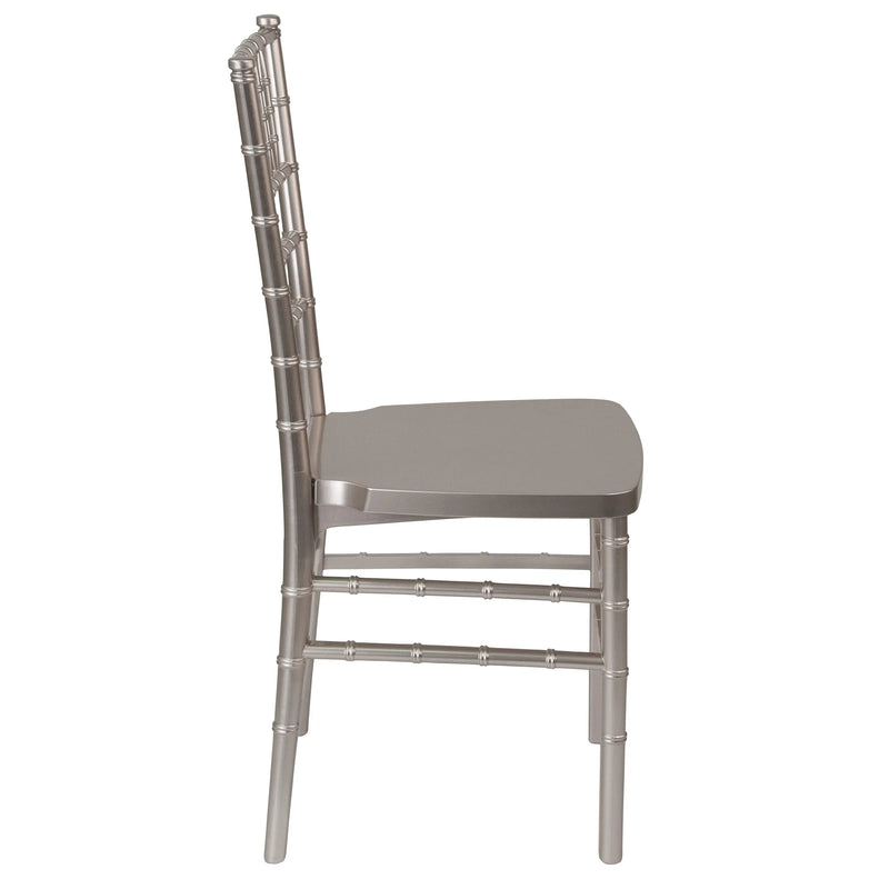 Katy Pewter Resin Stacking Chiavari Chair iHome Studio