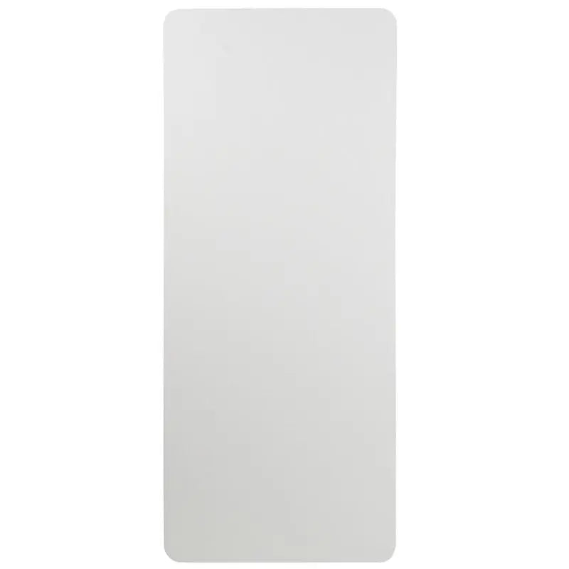 Rivera 30''W x 72''L Rectangular Plastic Folding Table, Granite White iHome Studio