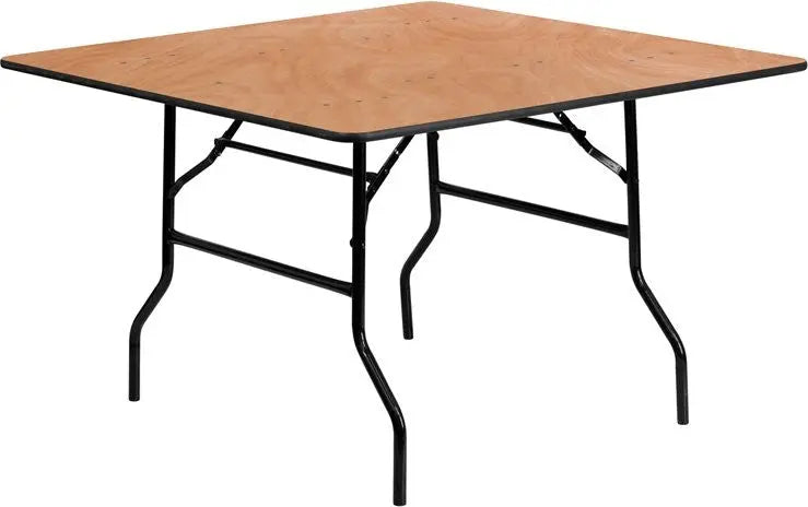 Rivera 48'' Square Wood Folding Banquet Table, 485 lb Load iHome Studio