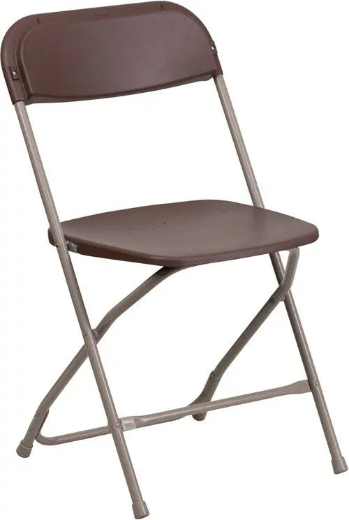 Rivera Heavy Duty Plastic Folding Chair, Brown iHome Studio