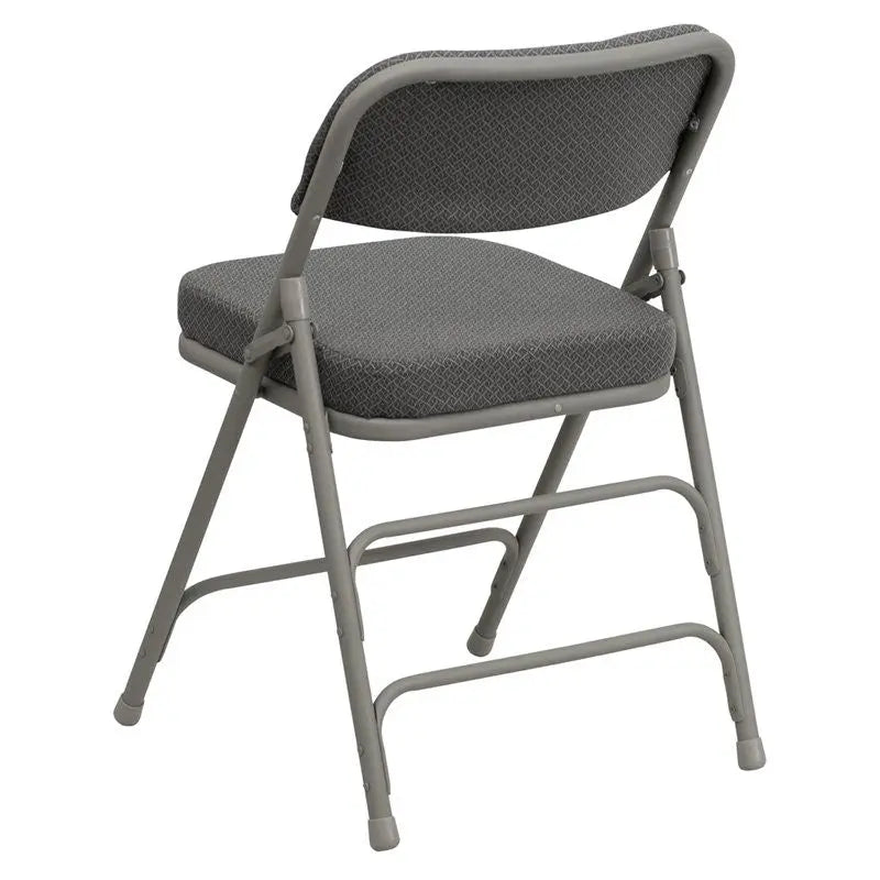 Rivera Metal Folding Chair,  Grey Fabric Seat/Back, 2.5'' Foam iHome Studio