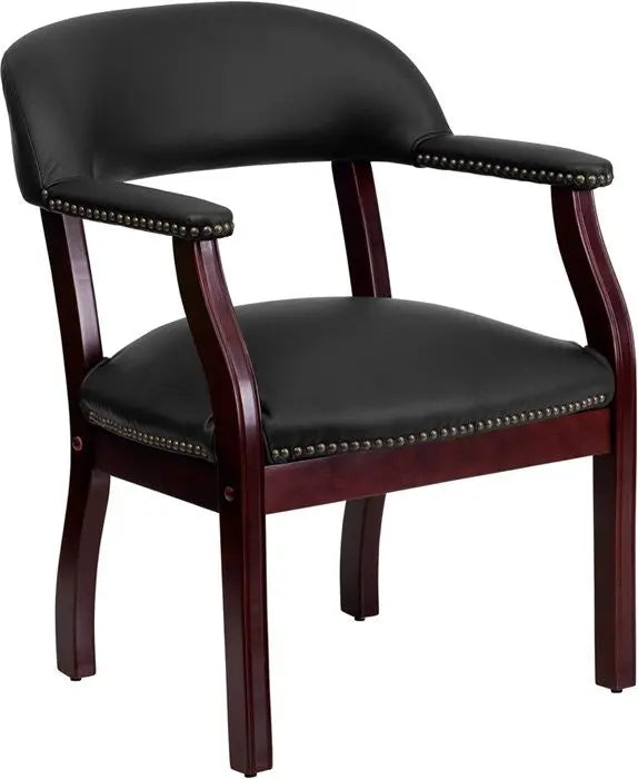 Silkeborg Black Top Grain Leather Conference Chair iHome Studio