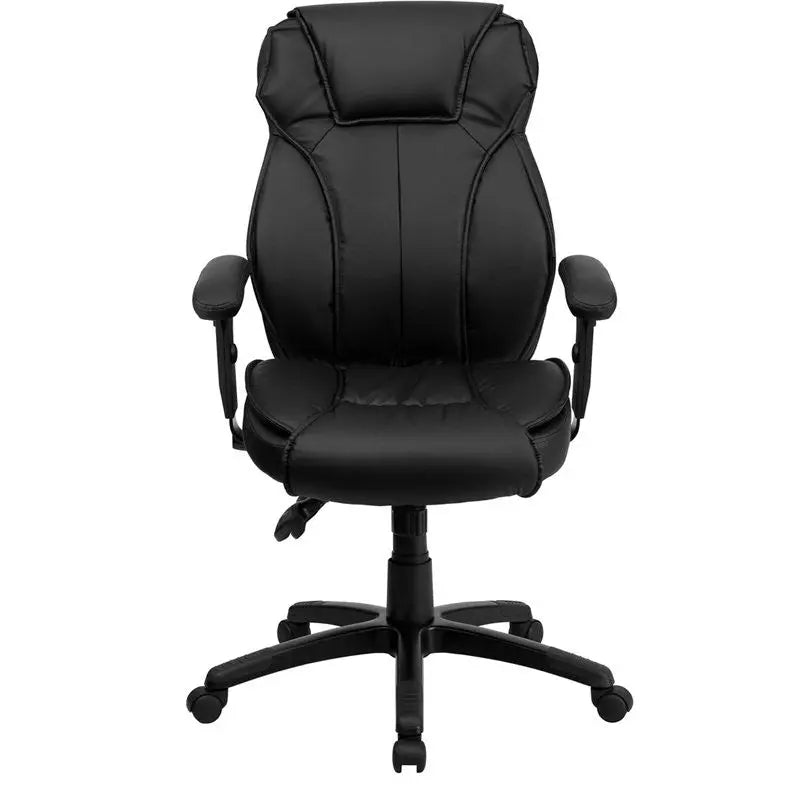 Silkeborg High-Back Black Leather Executive Swivel Chair iHome Studio