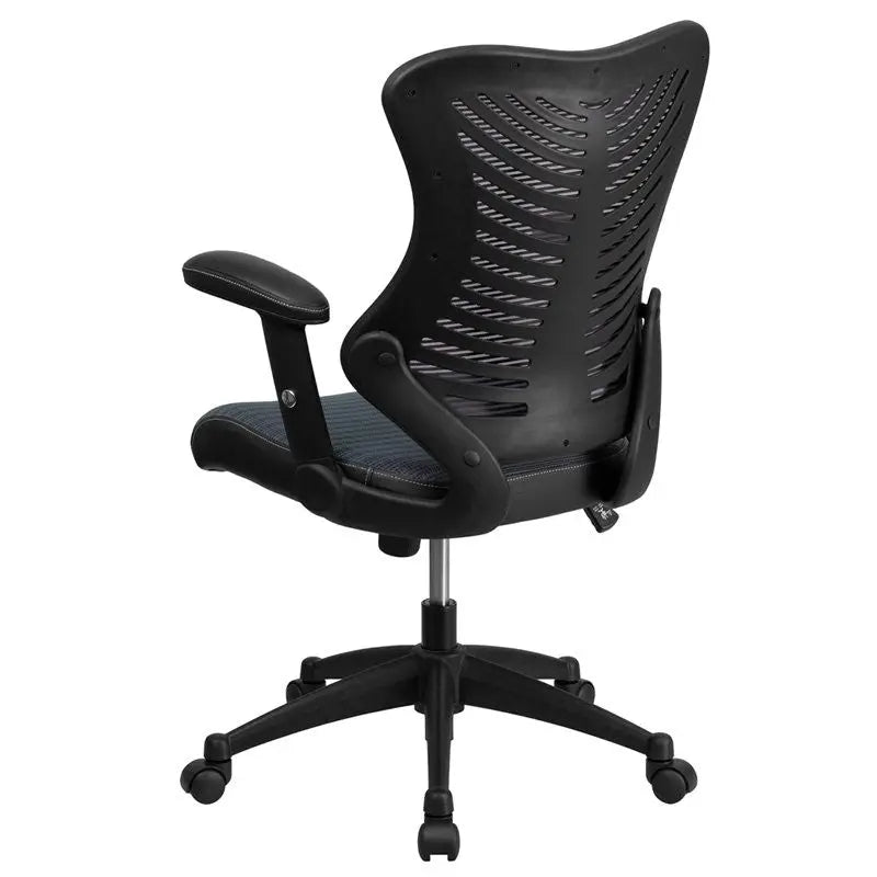 Silkeborg High-Back Gray Mesh Executive Swivel Chair w/Adj Arms iHome Studio