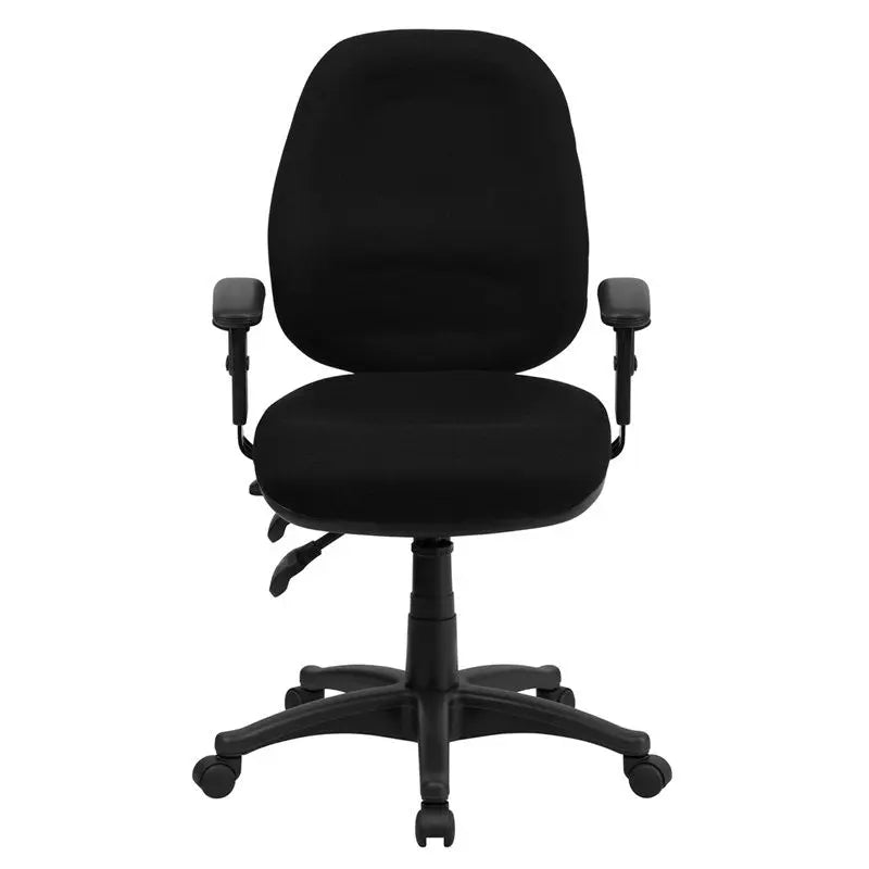 Silkeborg Mid-Back Black Fabric Executive Swivel Chair w/Adj Arms iHome Studio