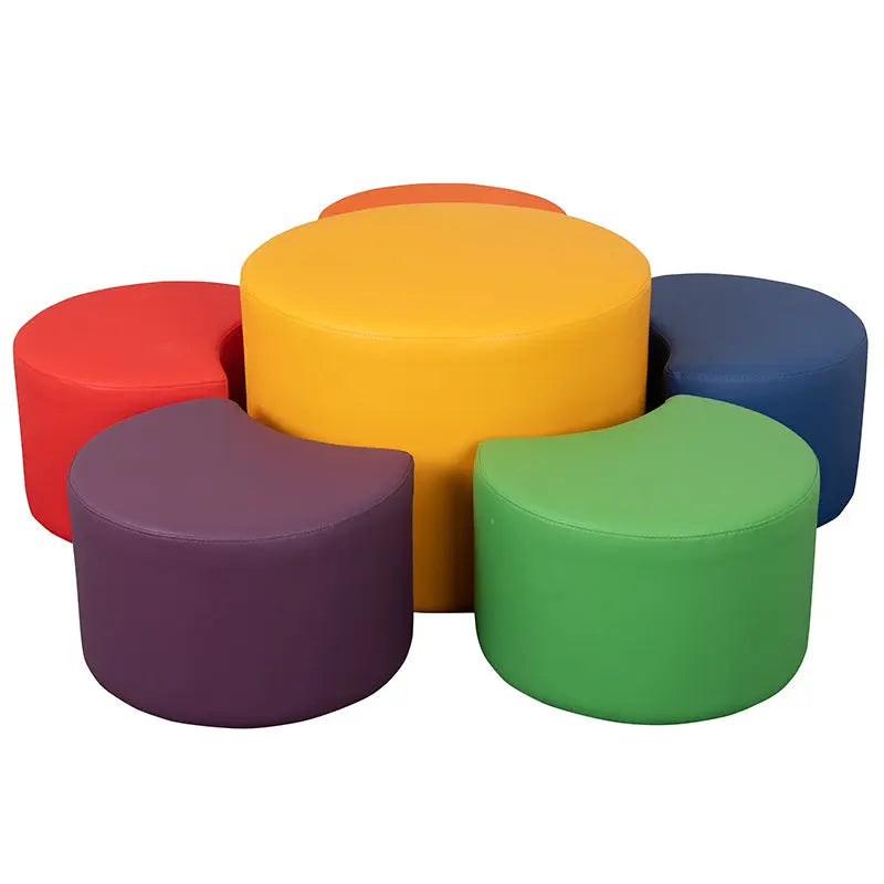 Soft Seating Flexible Flower Set for Classrooms and Common Spaces - Assorted Colors (12"H & 18"H) iHome Studio
