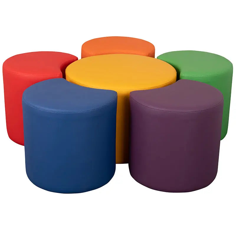 Soft Seating Flexible Flower Set for Classrooms and Common Spaces - Assorted Colors (18"H) iHome Studio