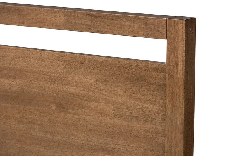 Torino Solid Walnut Wood Open Frame Style Platform Bed (King) iHome Studio