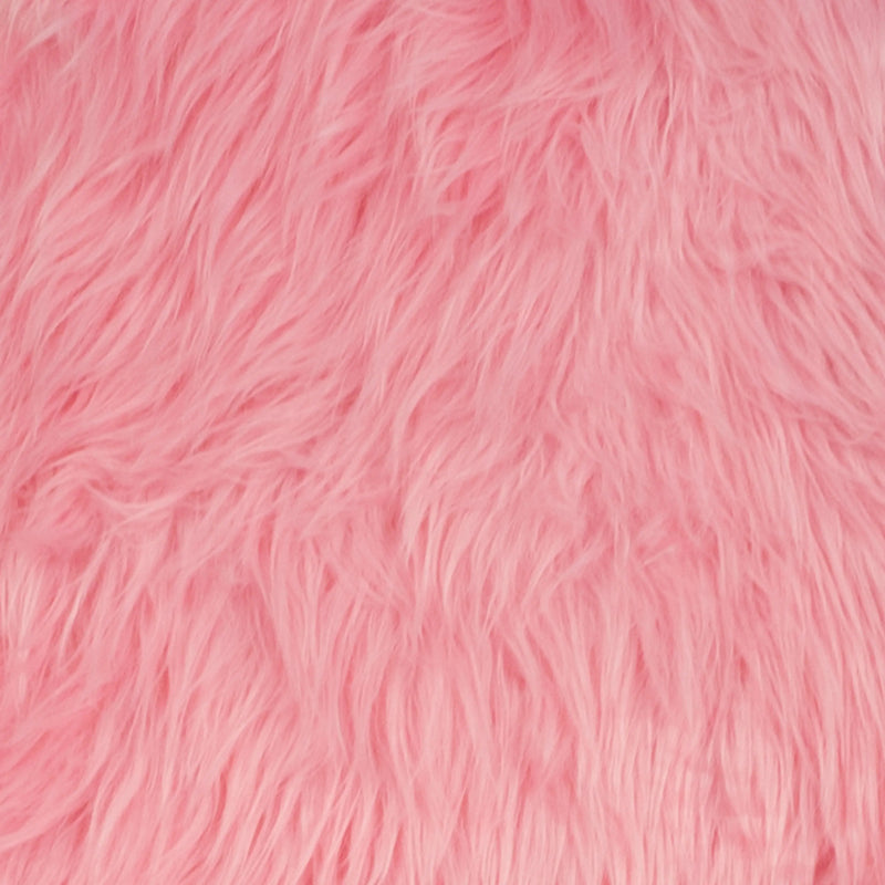Zina Shaggy Dog Light Pink Accent Chair iHome Studio