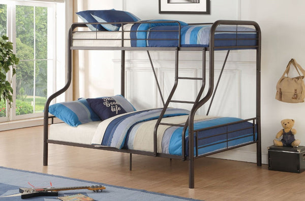 Kids bunk bed with metal frame