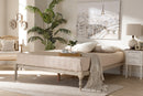 Lakota Antique White Queen Size Platform Bed Baxton