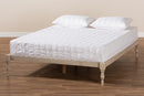 Lakota Antique White Queen Size Platform Bed Baxton