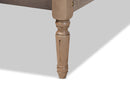 Bonilla French Bohemian Weathered Gray Oak Full Size Platform Bed Baxton