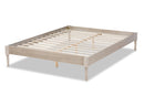 Bonilla French Bohemian Antique White Oak Full Size Platform Bed Baxton