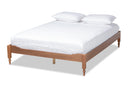 Belisma French Bohemian Ash Walnut Full Size Platform Bed Baxton