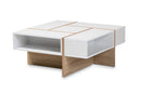Fiana Two-Tone White and Oak Coffee Table Baxton