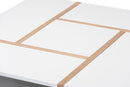 Fiana Two-Tone White and Oak Coffee Table Baxton