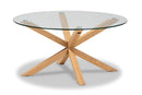 Dexter Glass and Wood Finished Coffee Table Baxton