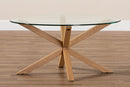 Dexter Glass and Wood Finished Coffee Table Baxton