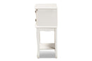 Aniceta Country Provincial White-Finished 2-Drawer Wood End Table Baxton